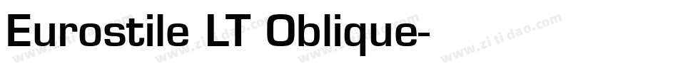 Eurostile LT Oblique字体转换